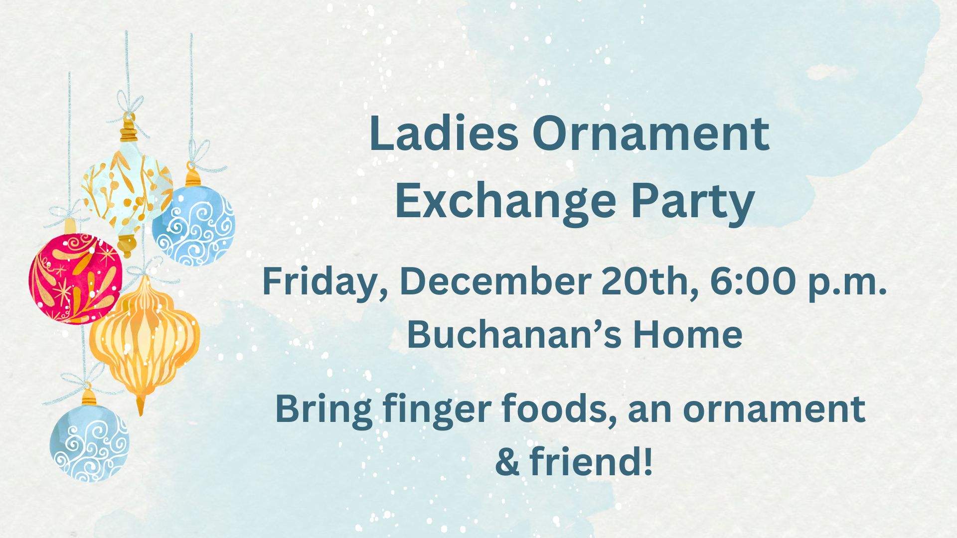 Ladies Ornament Exchange Party